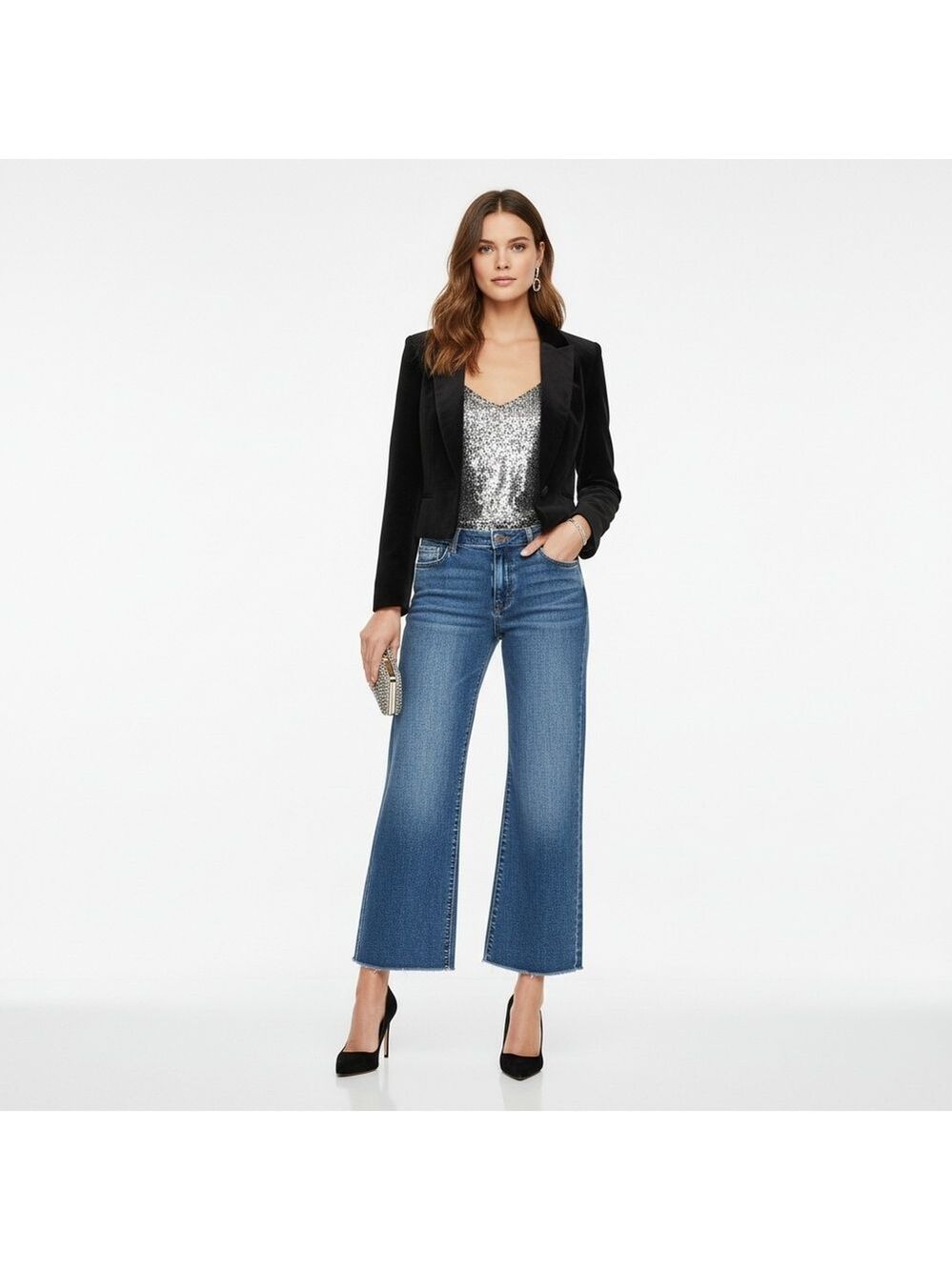 Kut From The Kloth Gold Label High Rise Wide Leg Raw Hem Jeans Size 8